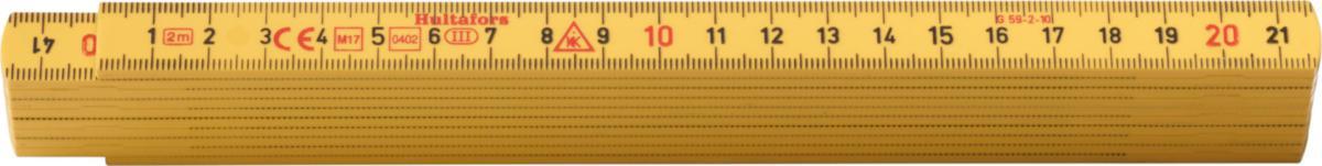Meterstokk Hultafors G59 - Meterstokk G59 gul Hultafors 2m glf/plast 10 ledd