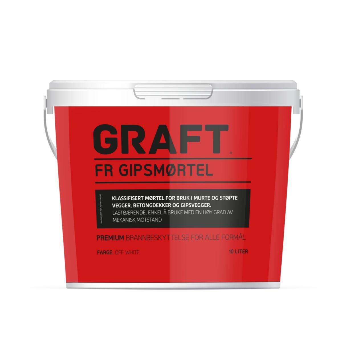 Branntetting Graft FR Gipsmørtel - Gipsmørtel FR 10 ltr Graft 10L off-white