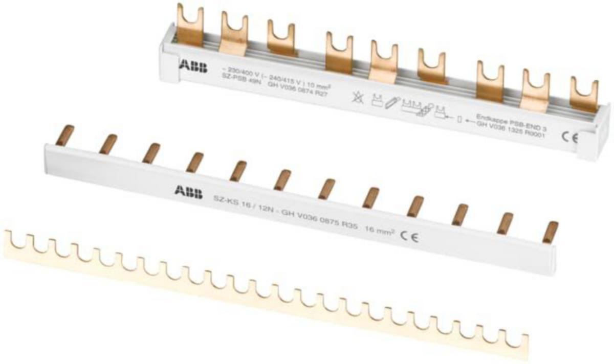 Faseskinne 1Fas 30mm2 - SKINNE 1FAS (L1-L1-L1...) Skinne, 1fas, 30mm², 60 pinner