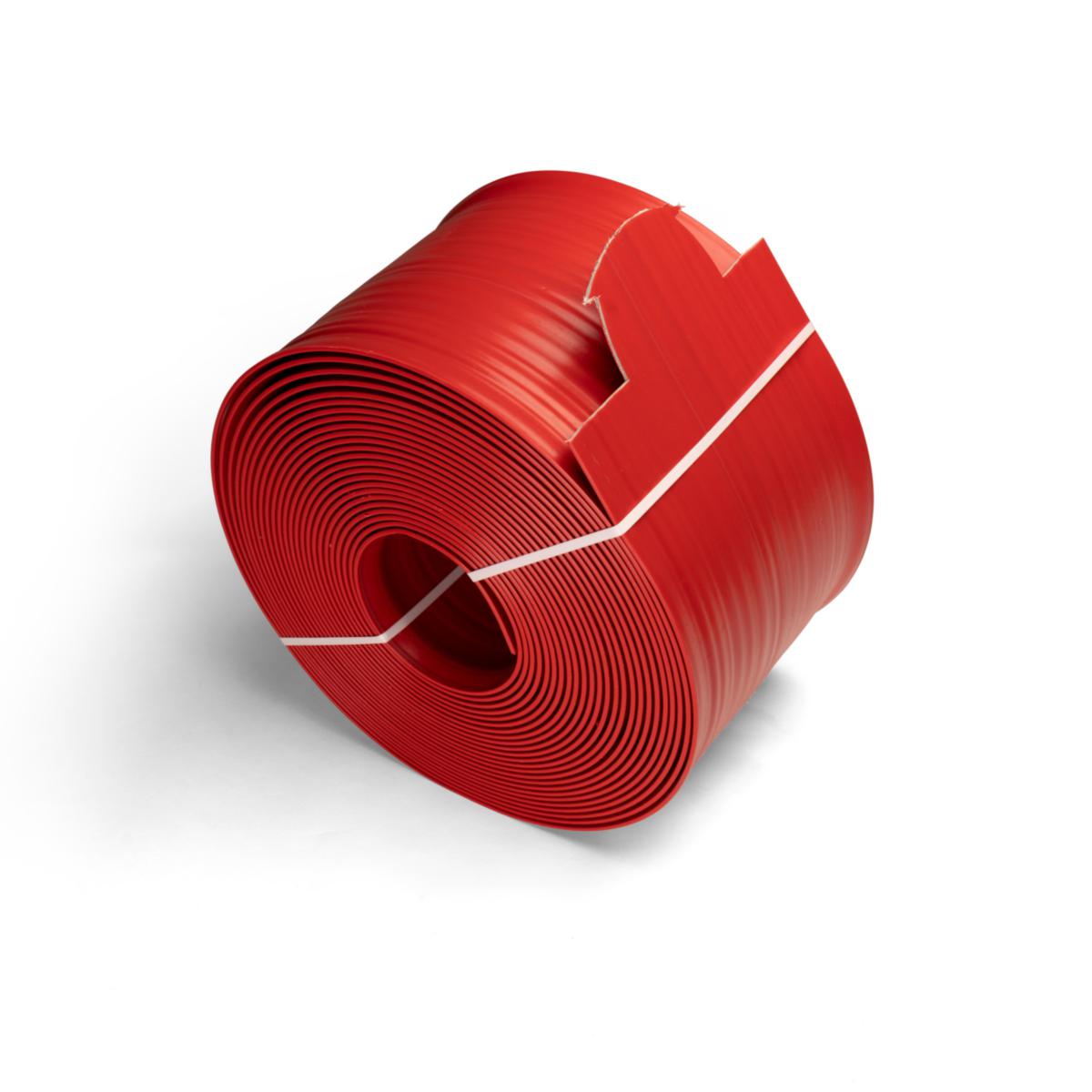 Kabeldekkplater med lås, a-collection - 150 x 6 mm røde kabeldekkplate m/lås. rull a 25 mtr