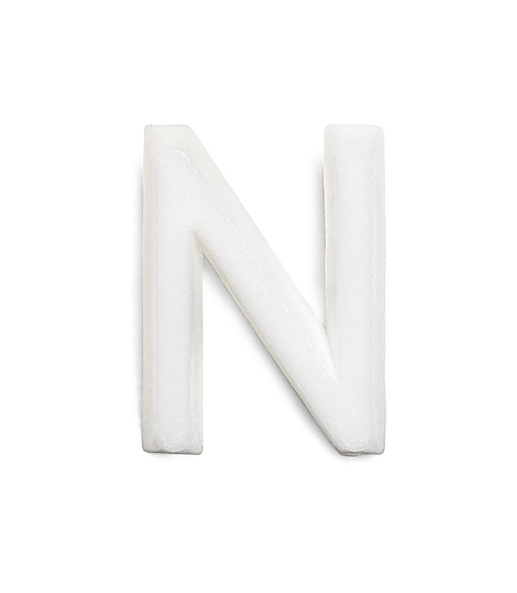Bokstaver av plast 13 mm - Bokstav N -1002 Habo 13mm hvit