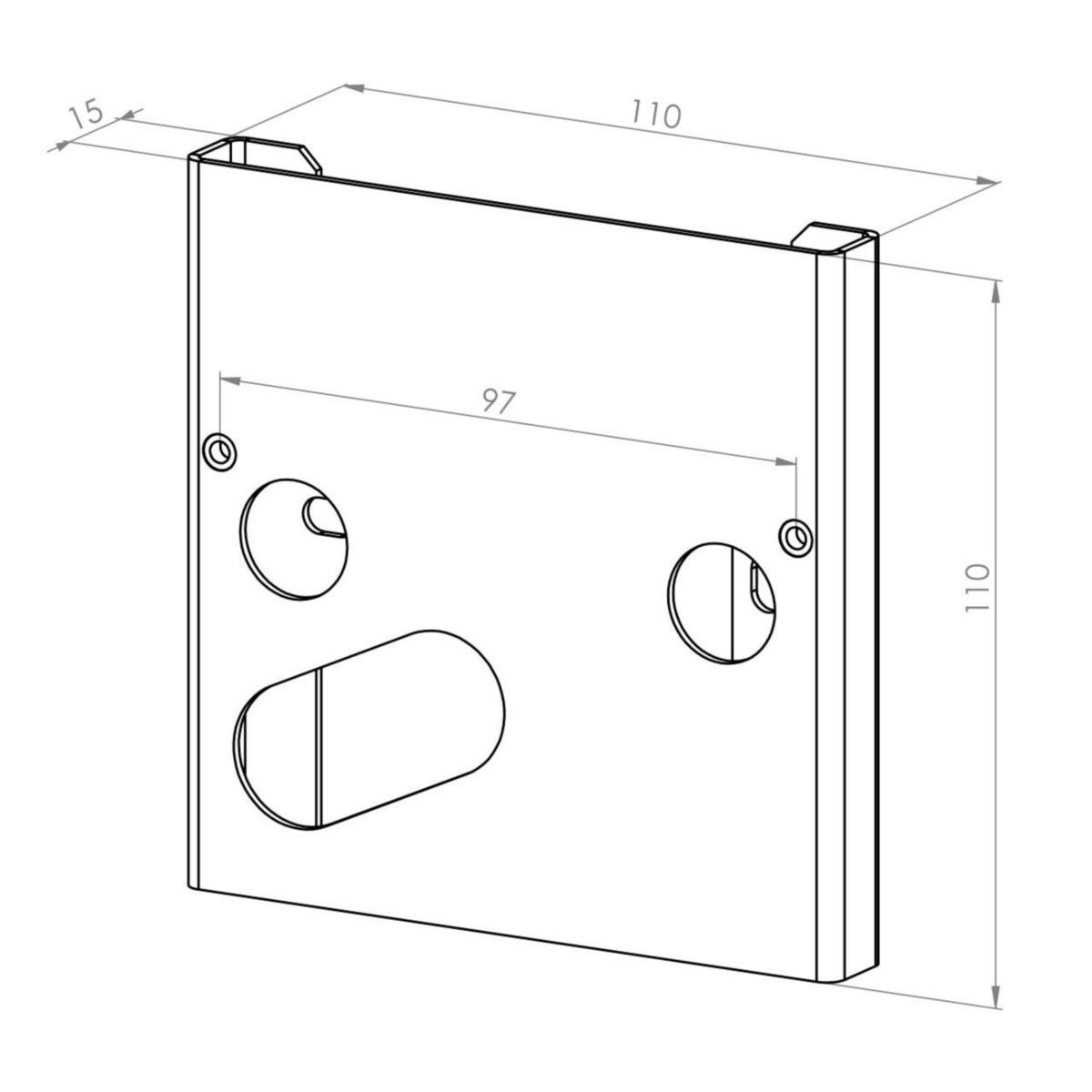 Distanseplate Norlys  NAMSOS 1341 - DISTANSEPLATE 157 ALUMINIUM 