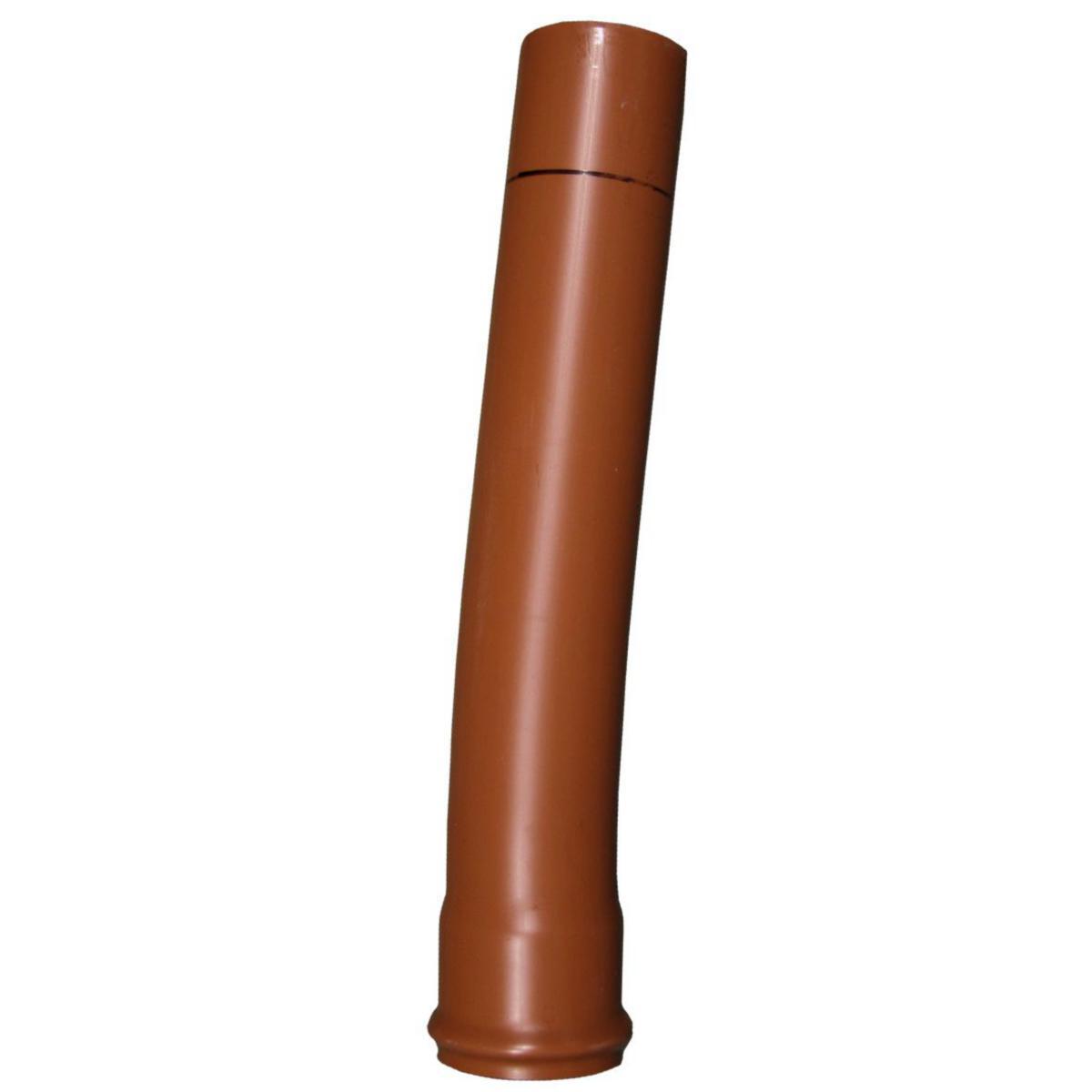 Bend langt 05°, rødbrun PVC, Pipelife - 110 mm x 5° PVC langbend rødbrun Pipelife
