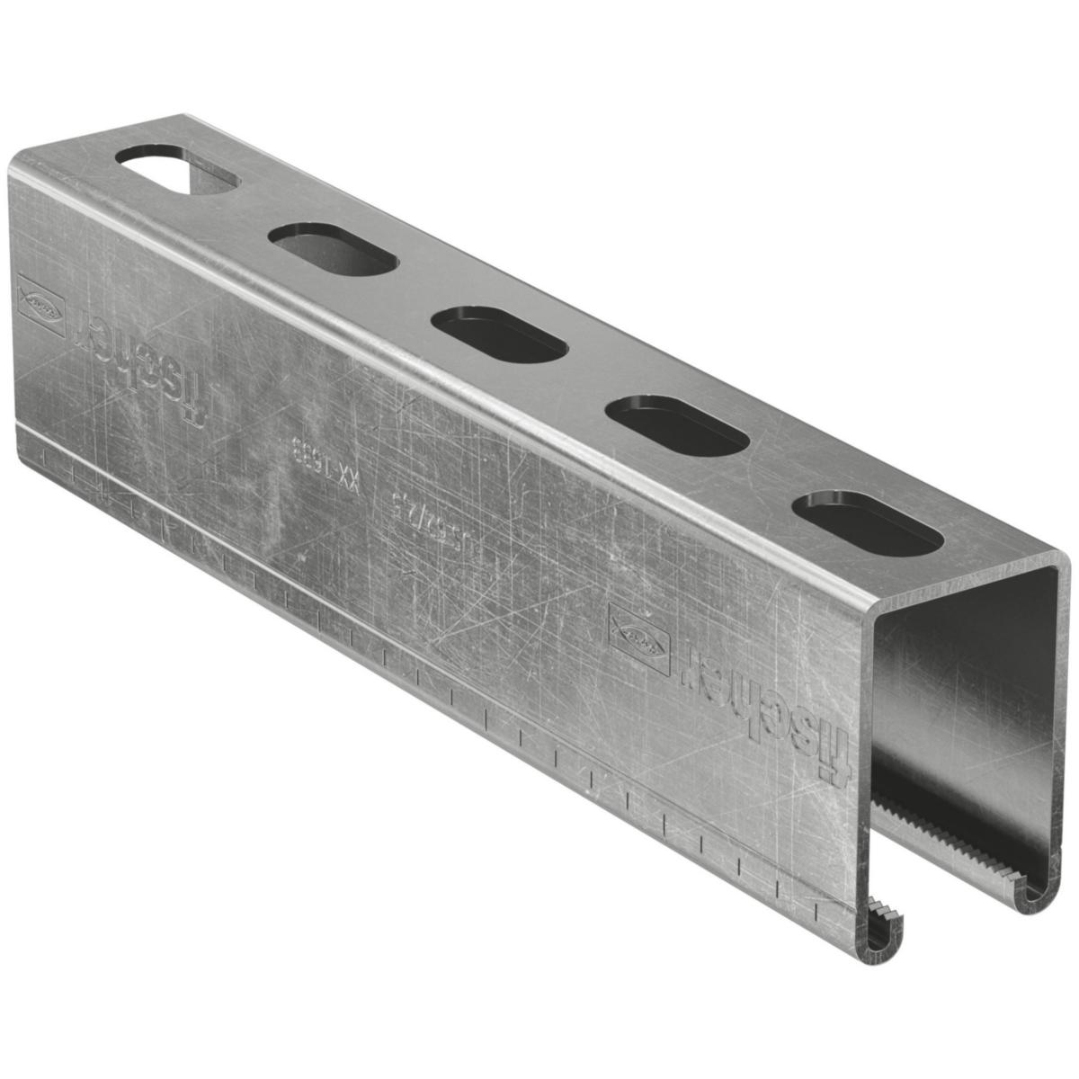 Montasjeskinne FUS 62, A4 syrefast, fischer - 62/2.5-6m Montasjeskinne A4 - FUS Universal system