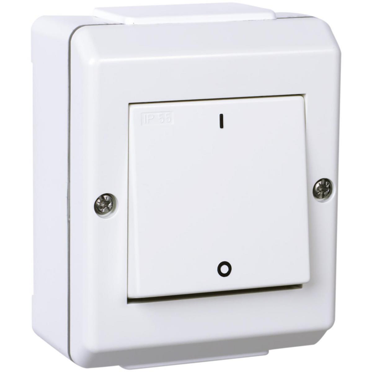Brytere Renhvit uten lys IP55 - 2-P bryter IP55 P RS RH RS Nordic IP55 2 polet bryter