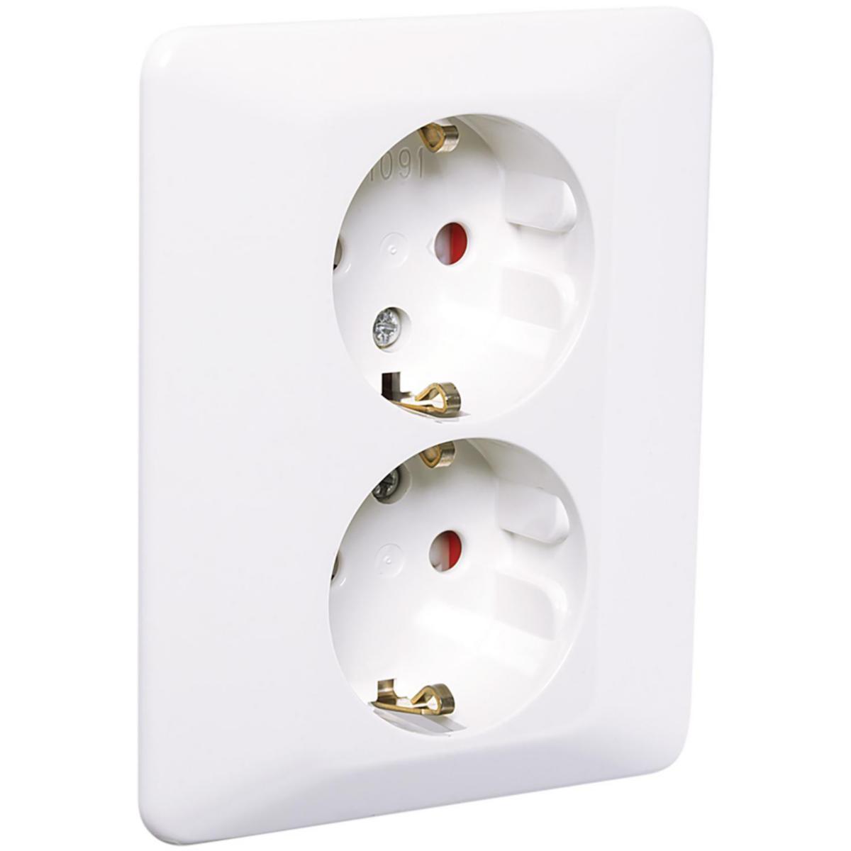 Stikkontakt Elko dobbel RS Nordic lav - Lav dobbel stikk I RS RH RS Nordic lav dobbel stikkonta