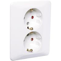 Stikkontakt Elko dobbel RS Nordic lav