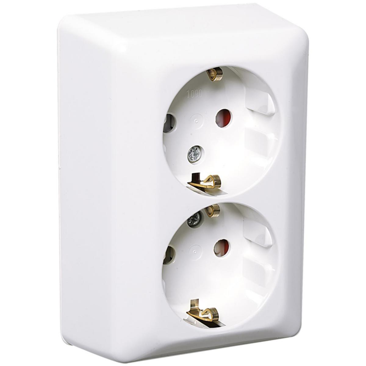 Dobbel Stikk Påvegg RS Nordic - RS dobbel stikk m/j P RH RS Nordic dobbel stikkontakt f