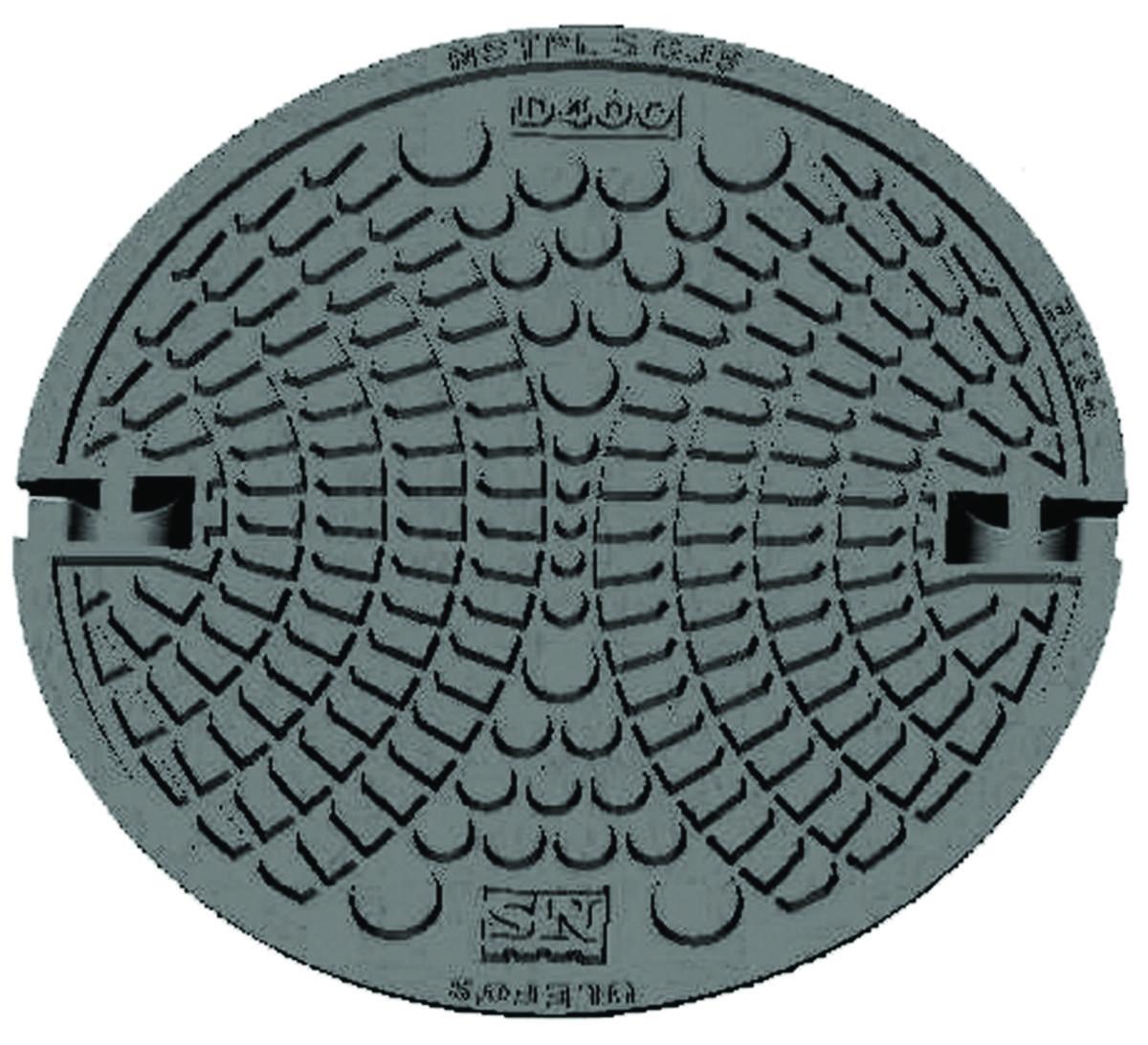 Kumlokk Balder, Ulefos - Balder lokk NSTVL-S ø650mm påstøpt pakn./lås/tette hull