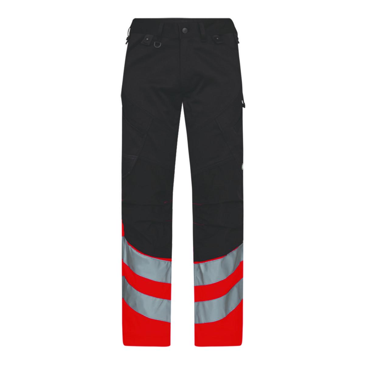 Bukse Engel Safety HiVis kl.1 svart/rød - Bukse Engel Safety HiVis kl.1 svart/rød str 54