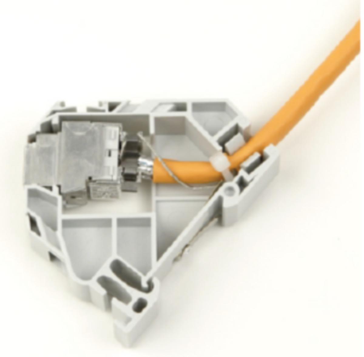 Datauttak DIN Skinne C6A 12pak - Konnektor 6A DIN RJ45SK 12pak
