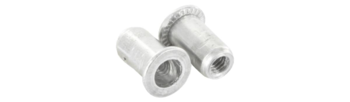 Blindnaglemutter FTT "flatt hode", aluminium - Blindnaglemutter FTT M6 åpen alu LFCO23 fl. hode 500pk Ejot