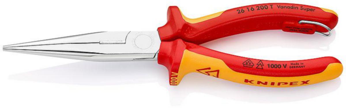 Flattang Knipex 2616 1000V - Spisstang 2616T Knipex 200mm 1000V m/øye