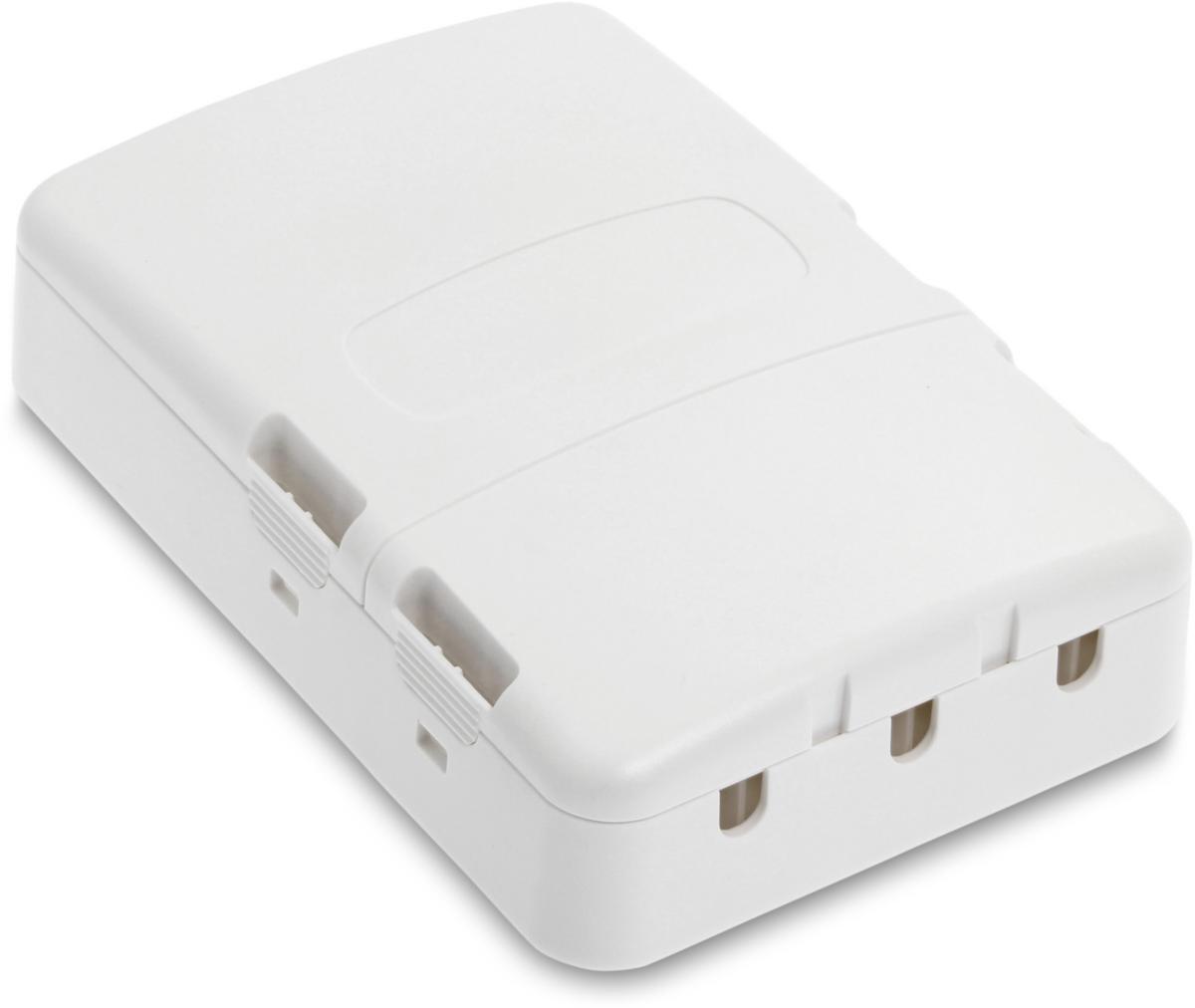 Bredbåndsuttak Keystone Adapter for Fiber Eurolan - Bredbånd Uttaksboks 3xRJ45 Hvit Eurolan