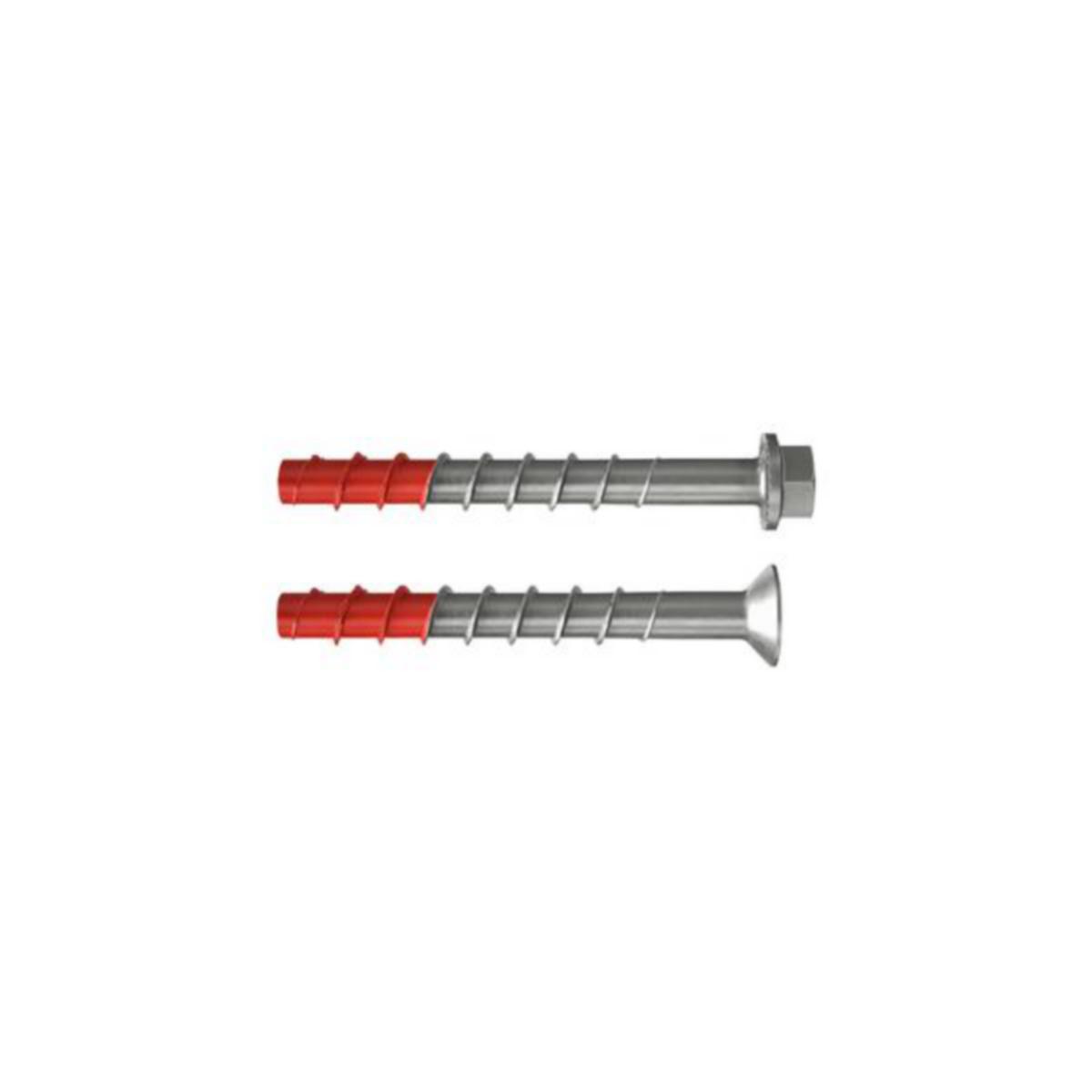 Betongskrue fischer FBS II ultracut 6-KT/TX A4 Syrefast - Betongskr 10X60 A4 6kt FBS II syrefast m/flens fischer
