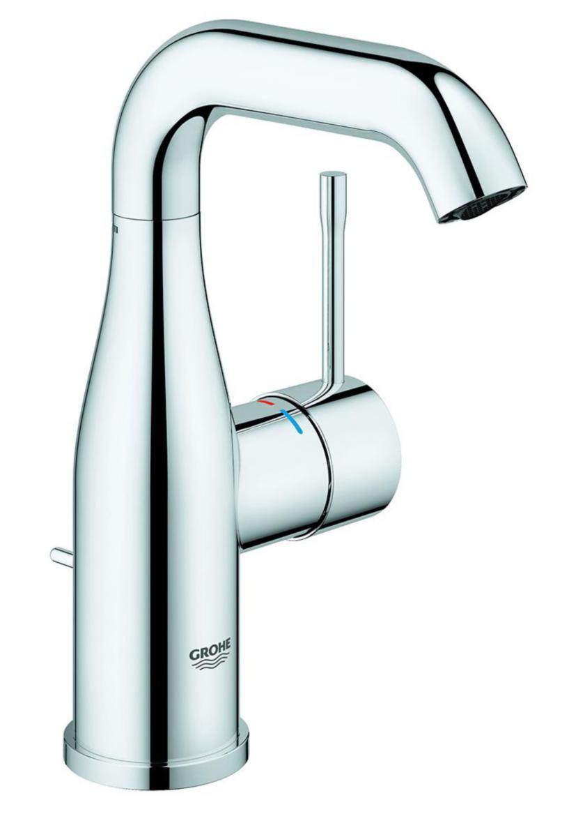 Servantbatteri Essence New med U-tut og løft-opp - Grohe Essence M servantbatteri krom u-tut og oppl/utl.ventil