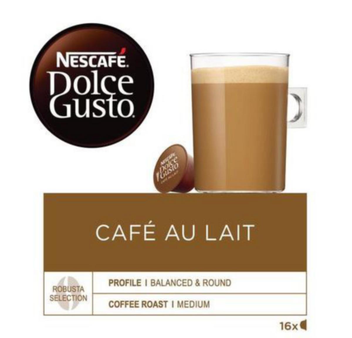 Kaffekapsel NESCAFÉ® Dolce Gusto® kapsler - Kaffekapsel Dolce Gusto Nescafe Cafe au lait 16pk
