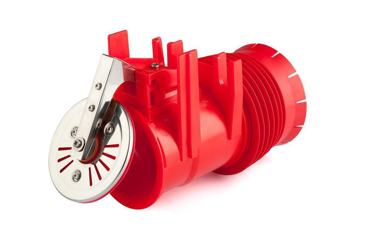 Tilbakeslagsventil f/ grunne kummer ZK-UZBB - 160 mm PP Tilbakeslagsventil f/grunne betongkummer