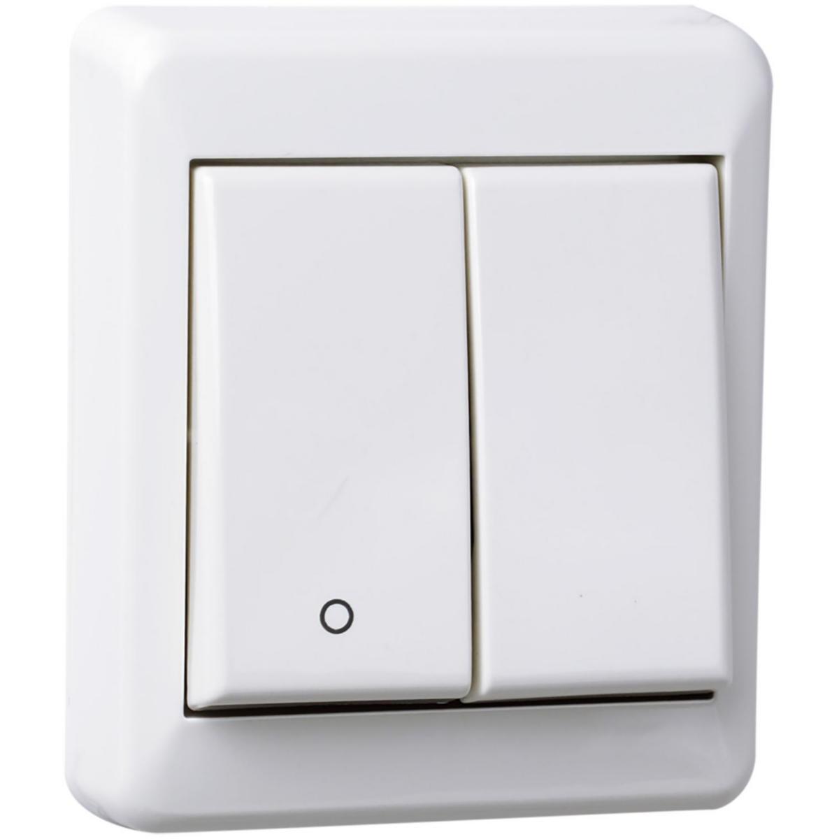 Bryter 2+1pol Påvegg RS Nordic - RS 2+1 bryter 10A P RH RS Nordic 2+1 polet bryter ute