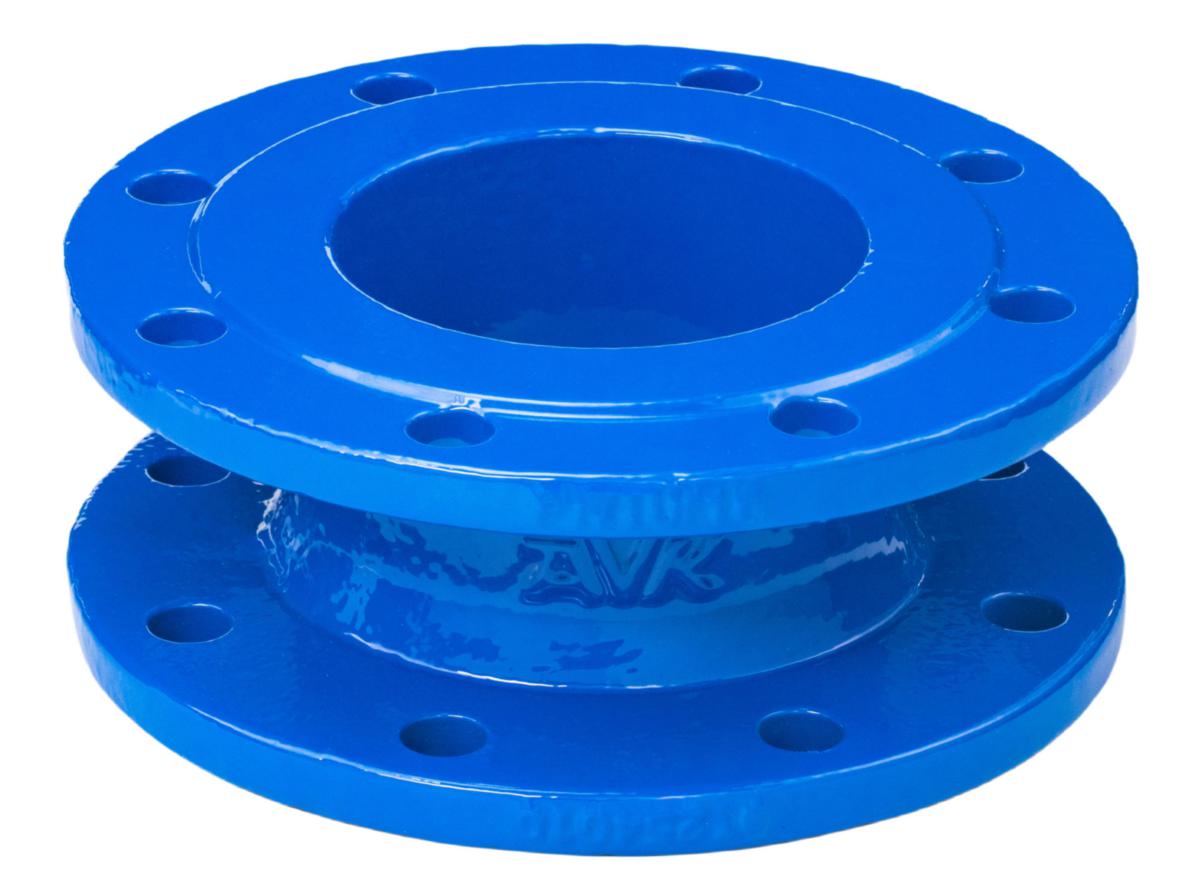 Flenserør Duktilt AVK - DN 200 flenserør L=100mm Blå epoxy PN10