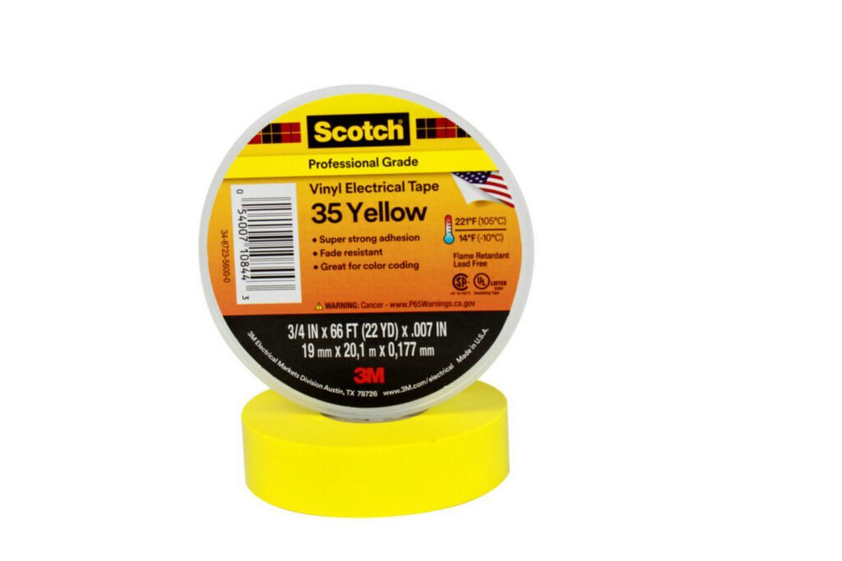 Elektrotape 3M Scotch - Elektrotape 35 19mmx20m gul