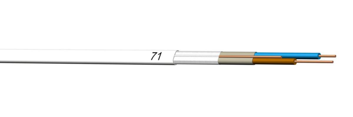 PR installasjonskabel Nexans Pluss™ hvit - Kabel PR 2X1.5/1.5 Quick-Reel 