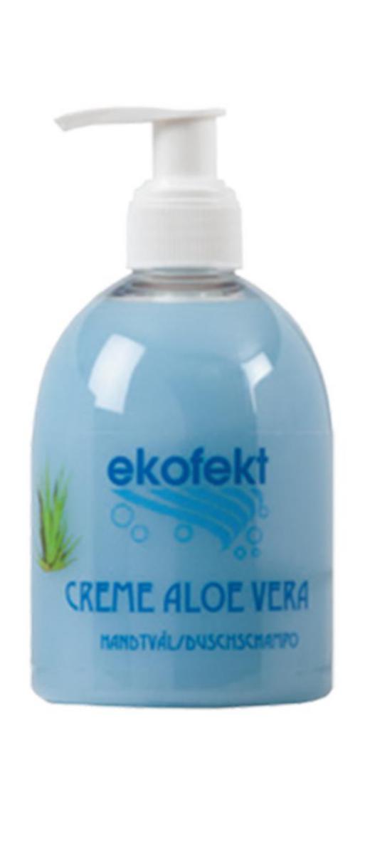 Hånd- og dusjsåpe Ekofekt Creme Aloe Vera - Dusjsåpe Creme Aloe Vera Ekofekt 300ml pumpeflaske
