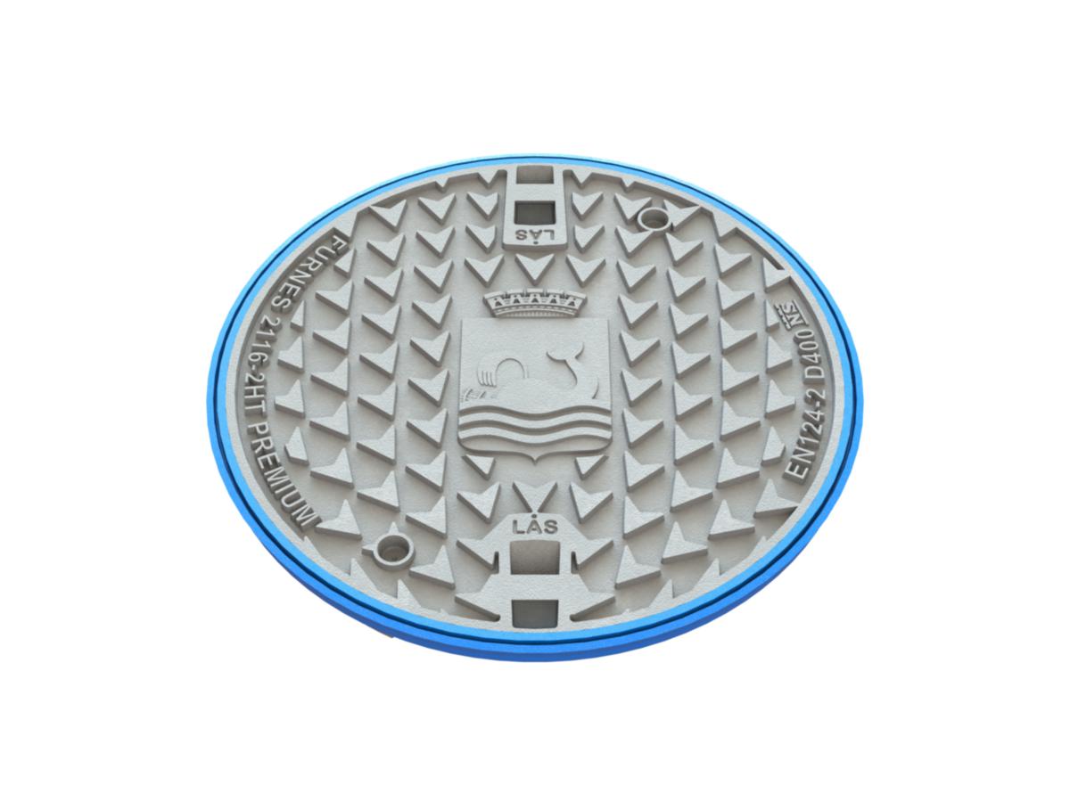 Kumlokk Premium 2511HT/2116HT, med Molde logo, Furnes - 650 Premium lokk m/Molde logo Furnes 2116-2HTISO blå pakning