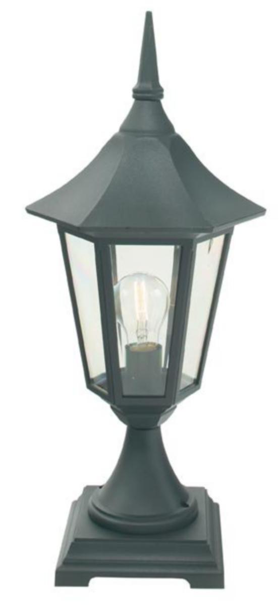 Portstolpearmatur Norlys Modena 300 svart - Portstolpearmatur Moden 300 me fot Sort E-27 IP44 KLII
