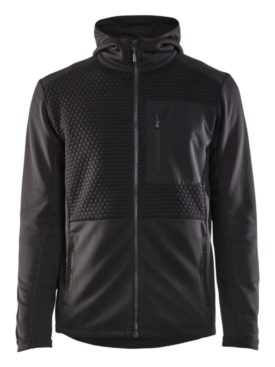 Hettejakke fleece Blåkläder 3540 - Hettejakke fleece Blåkläder 3540 svart str M