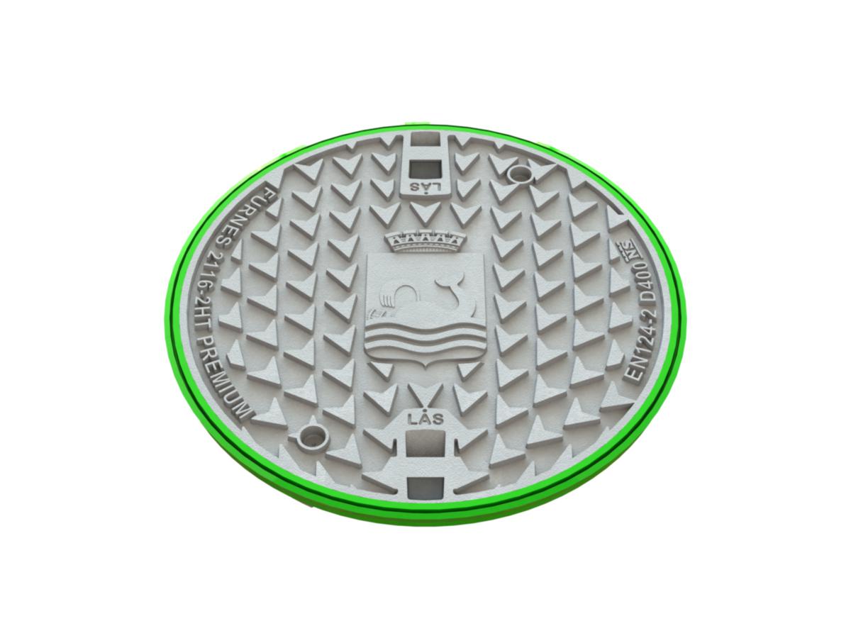 Kumlokk Premium 2511HT/2116HT, med Molde logo, Furnes - 650 Premium lokk m/Molde logo Furnes 2116-2HT, grønn pakning