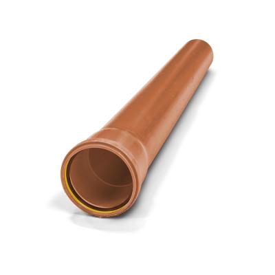110 mm pp avløpsrør rødbrun sn8 m/muffe og pakn. l=6 mtr....