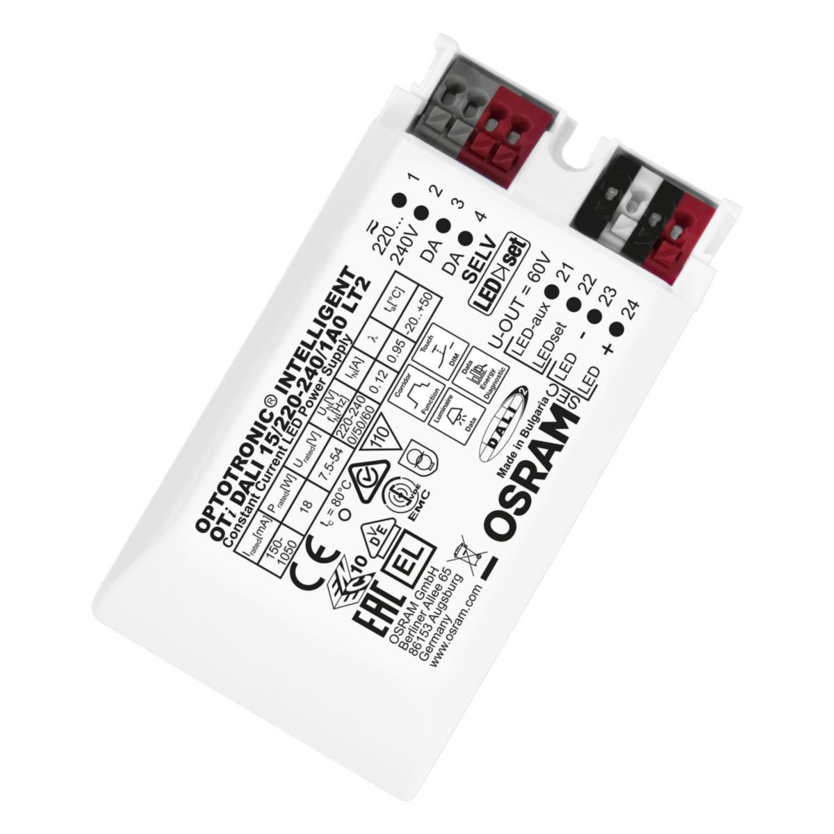 LED Driver Ledvance OTI DALI Dim - OTi DALI 15/220-240/1A0 LT2 LED Driver 15W/1050mA Dali di
