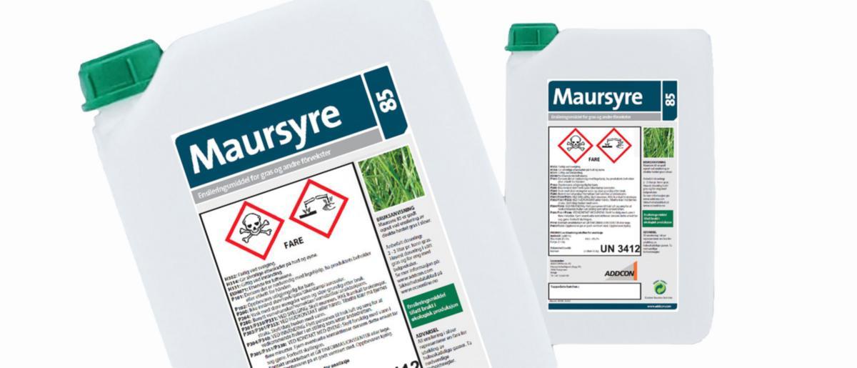Maursyre 85% Aqua - Maursyre 85% Aqua IBC 1000L til ensilering