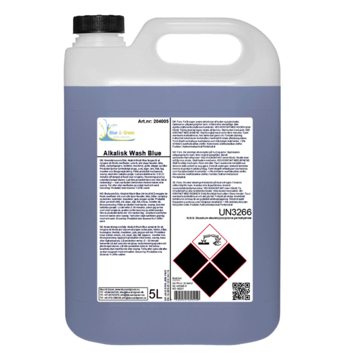 Avfetting- og Rengjøring Alkalisk Wash Blue - Avfetting- og Rengjøring BG Alkalisk Wash Blue 5L