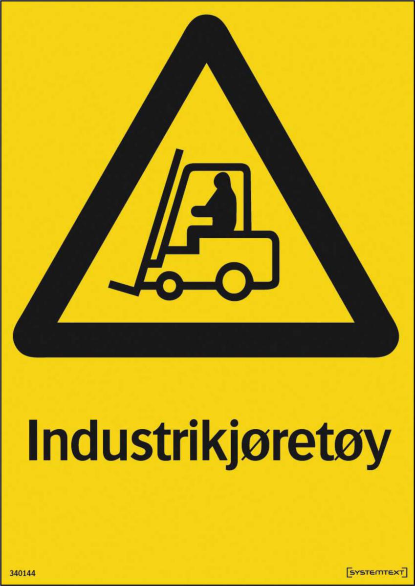 Skilt Systemtext "Industrikjøretøy" - Skilt Industrikjøretøy Systemtext 210x297mm HP