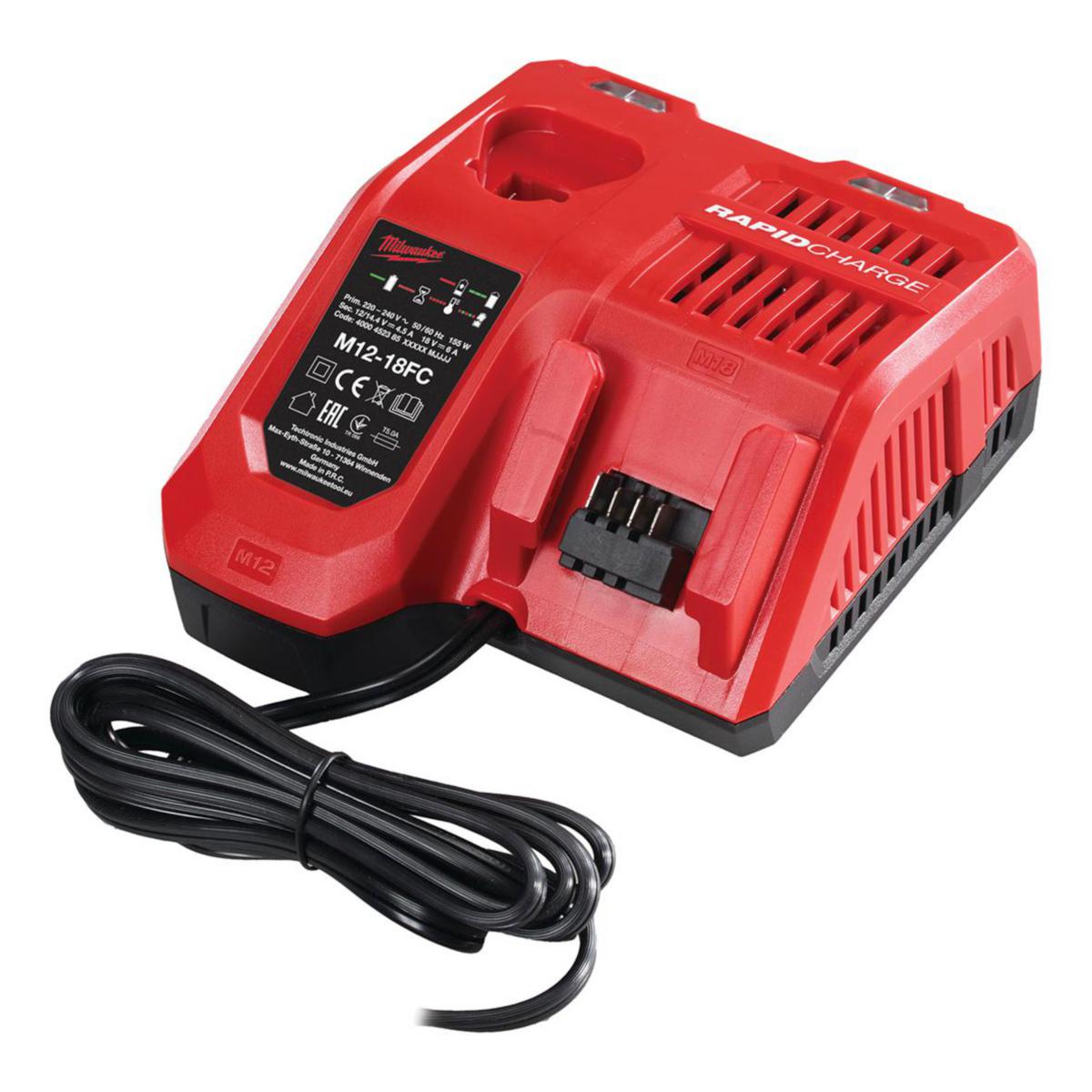 Batterilader Milwaukee M12-18 FC - Batterilader M12-18 FC Milwaukee 12-18V hurtiglader