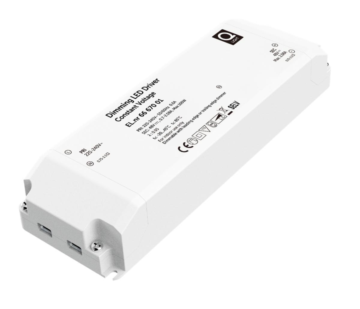 LED Driver 48VDC Q-Light TE - LED driver 48VDC 100W TE IP20 LED-driver 48VDC, 100W, dimbar