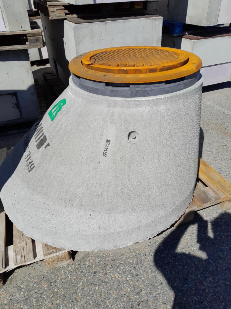 Kabeltrekkekum Buskerud Betong - Kjegle eksentrisk 1200 x600 med kumlokk