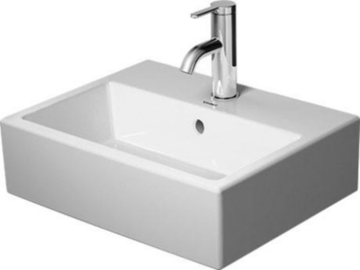 Servant Duravit Vero Air - Duravit Vero Air servant B50 D35 m/overløp 1 kranhull hvit