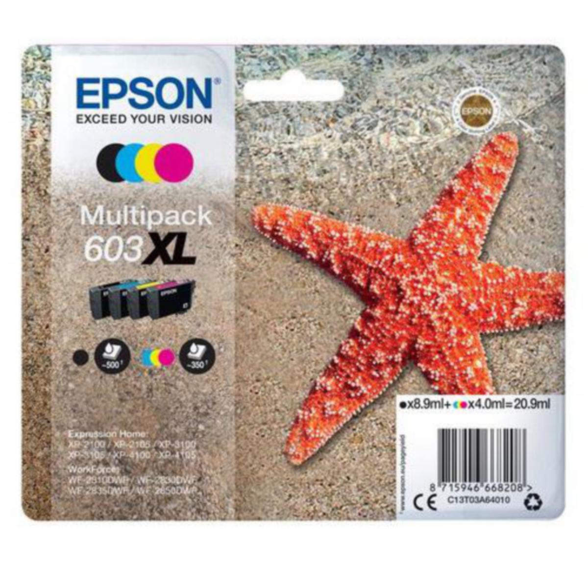 Blekk 603XL C13T03A64010 Epson Multipack 4 farger - Blekk 603XL C13T03A64010 Epson Multipack 4 farger