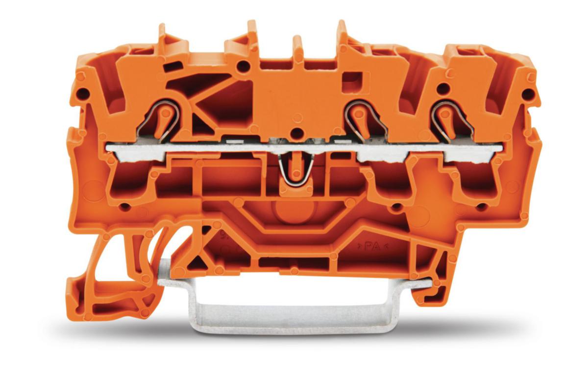 Rekkeklemme Wago 3 leder - Rekklemme 3 leder Orange. 2.5m