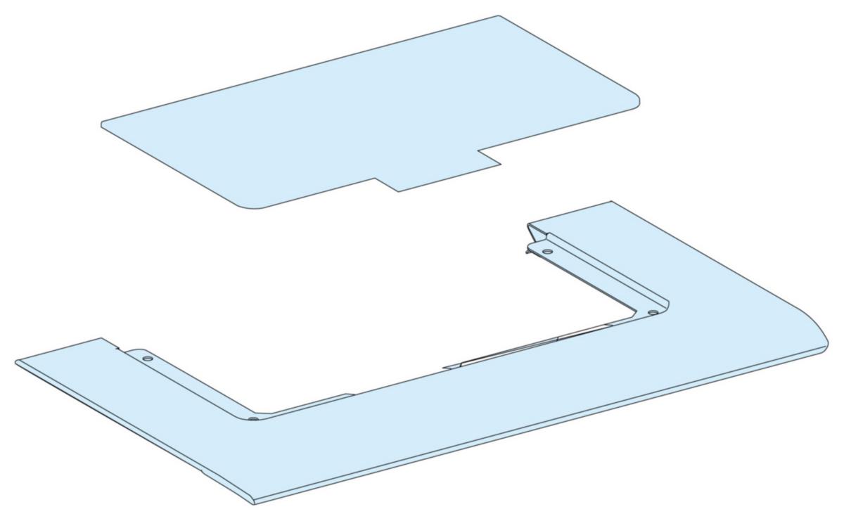 Topplate Schneider m/plastflens Prisma G - Topplate m/plastflens-B300-IP3 0-Prisma G