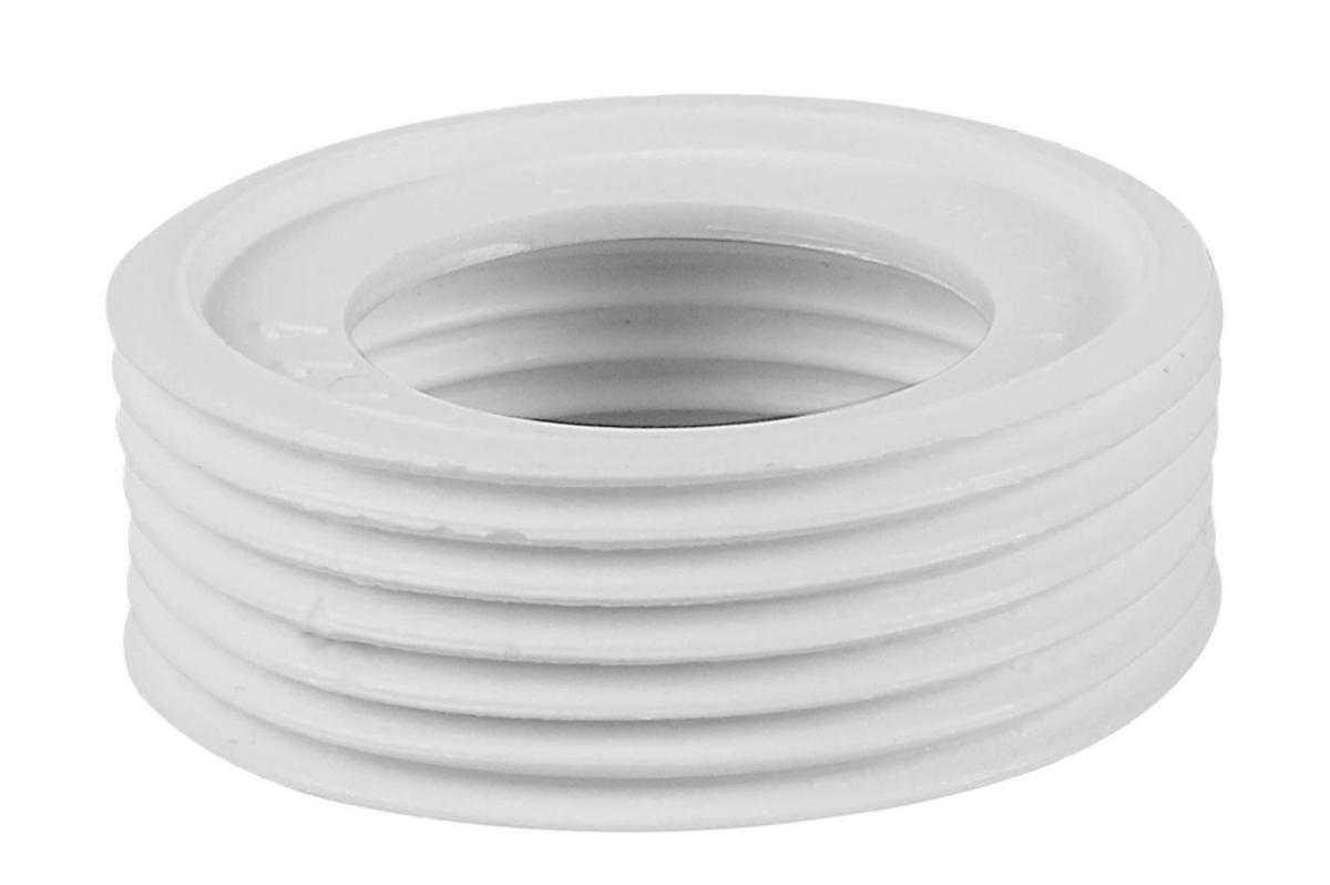 Skjøtemuffe hvit, kon/mutter, Faluplast - 32 x 40 mm union m/2 kpl. hvit 76000