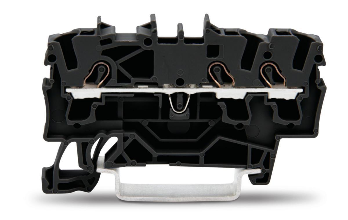 Rekkeklemme Wago 3 leder - Rekklemme 3 leder Svart. 2.5mm