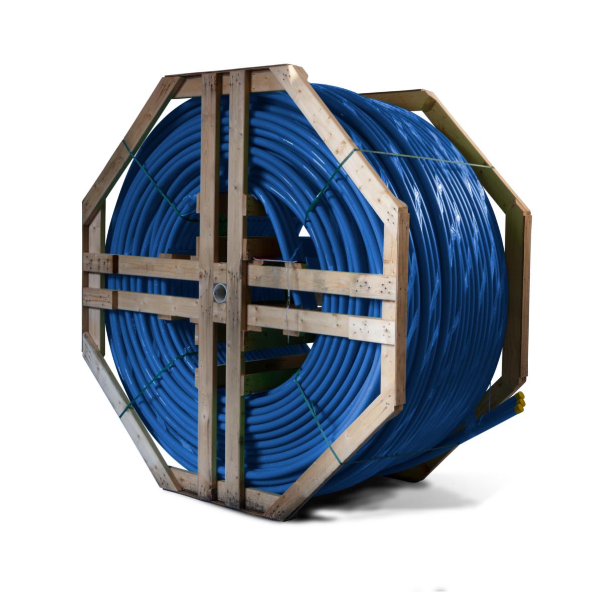 Fiberkabelrør PE SUB på trommel, Infraplast - 3 x 40mm-L SUB Fiberkabelrør Blå L=500 mtr. m/trommel