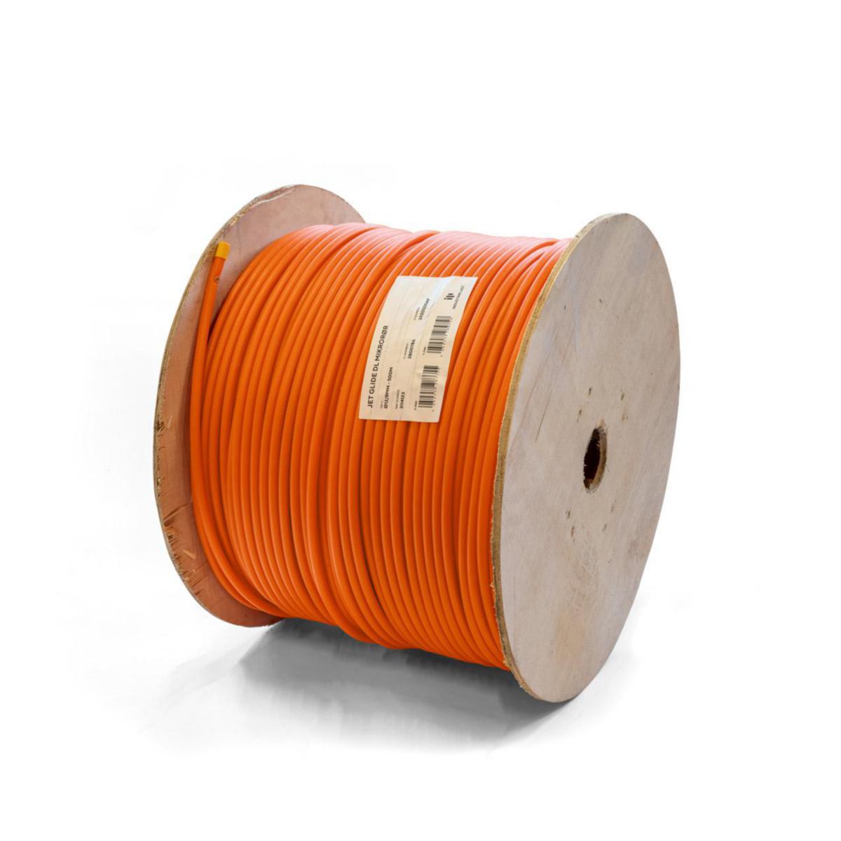 Mikrorør DL Jet Glide, Infraplast - 12/8mm Jet Glide DL Mikrorør Orange L=500 mtr. m/trommel