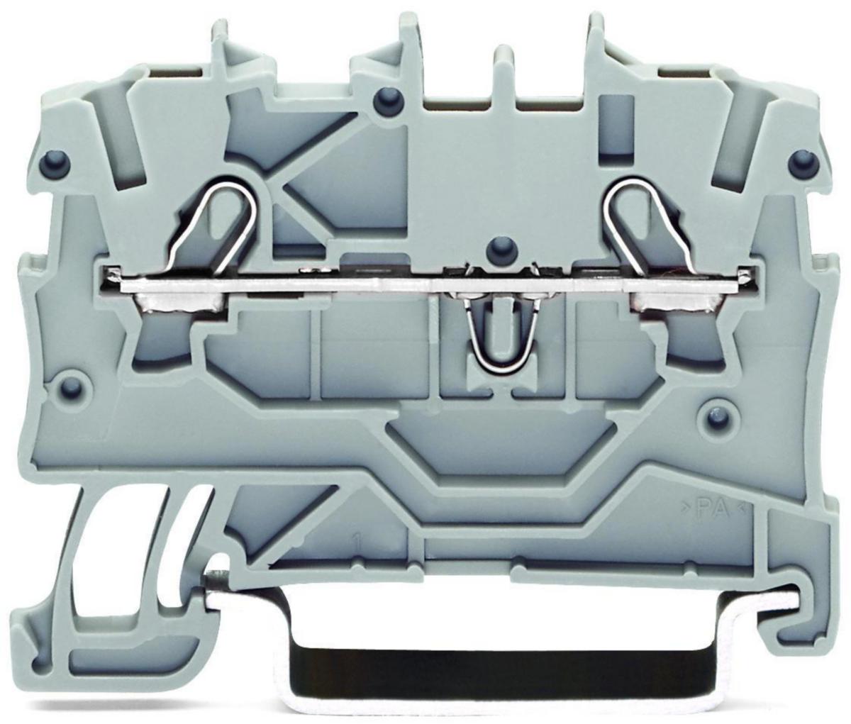 Rekkeklemme Wago 2 leder - Rekklemme 2 leder Grå. 1mm2