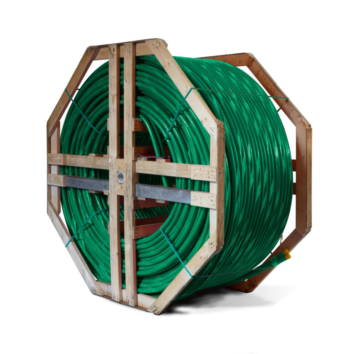 Fiberkabelrør PE DL på trommel, GRØNN Infraplast - 2 x 40mm-L DL Fiberkabelrør Grønn L=750 mtr. m/trommel