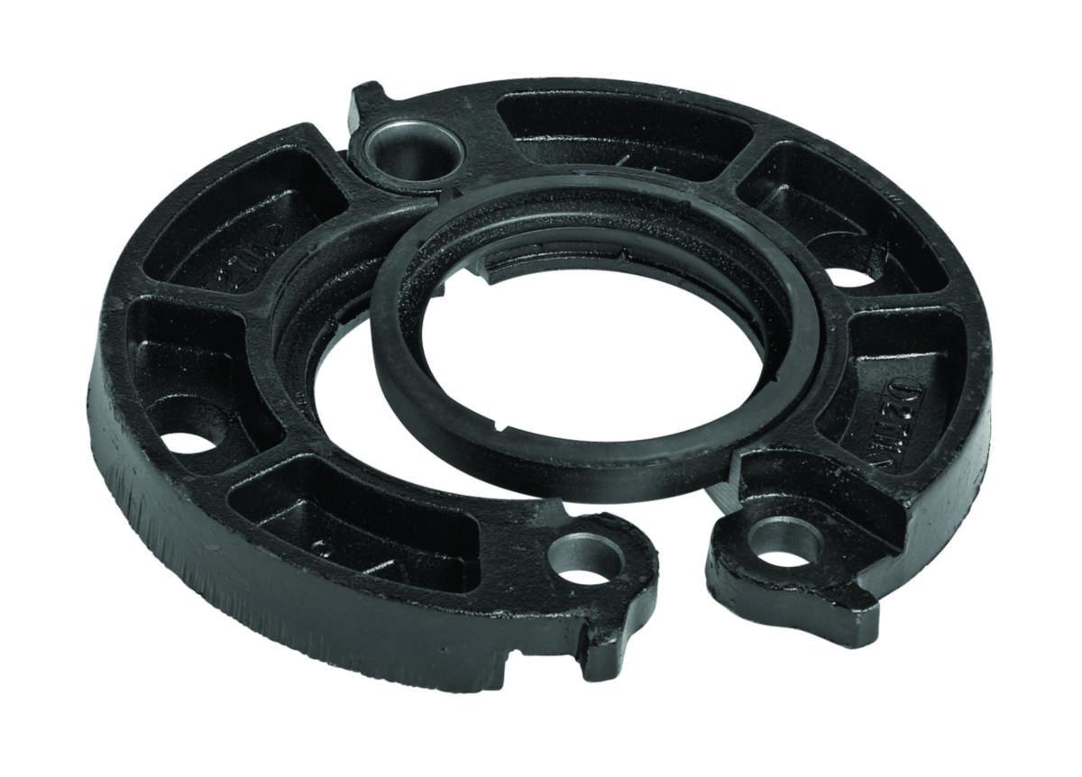 Flensadapter rillet, Vic741, Svart, Victaulic® VKS - 114.3mm flensadap PN10/16 sort S741 m/skive - VKS